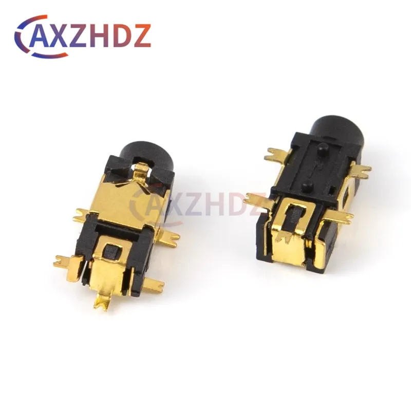 

10PCS 5Pin PJ-209 Stereo Jack 2.5mm Golden Female Headphone Socket PJ209 Audio Connector SMD SMT