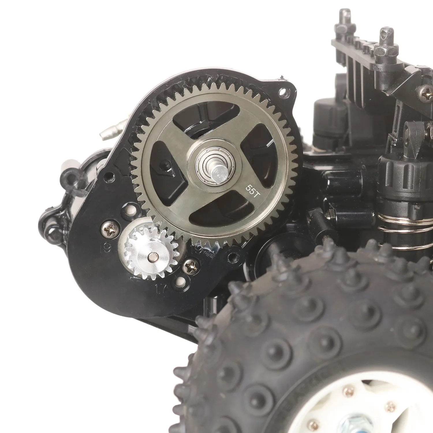 LCX Racing Aluminum Transmission Spur Gear 55T for Tamiya DT-04 Hornet EVO Grasshopper Upgrades Parts Accessories