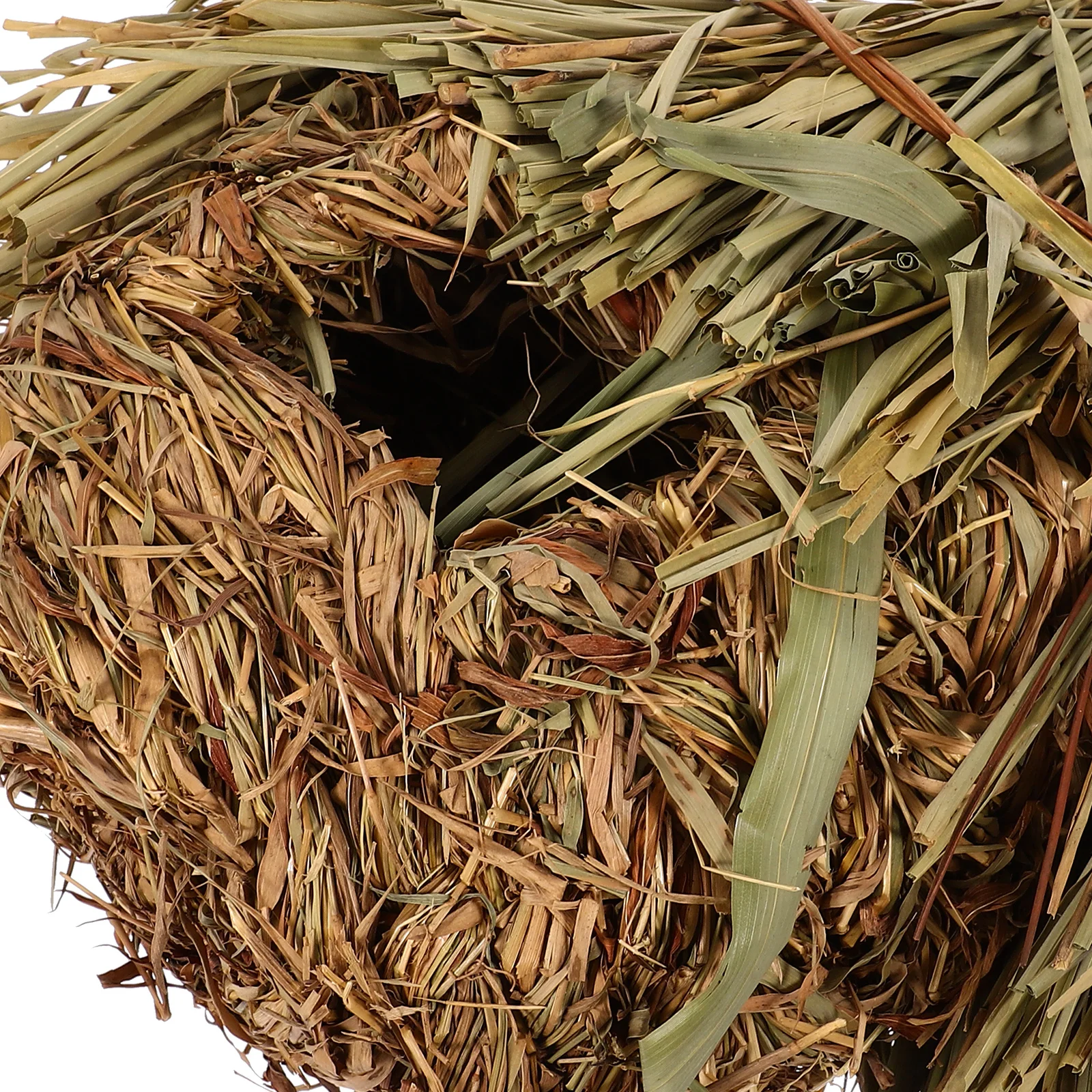 

Handmade Grass Weaving Bird Nest Durable Bamboo Leaves Hanging Nest For Birds Comfortable Safe Play Birds House
