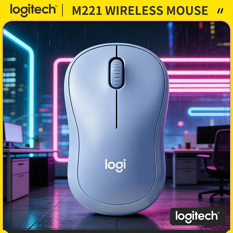 

Logitech M221 Silent Wireless Mouse - 1000 DPI Tracking Quiet Buttons USB Plug-and-Play Ideal for Home Office Travel Daily Use