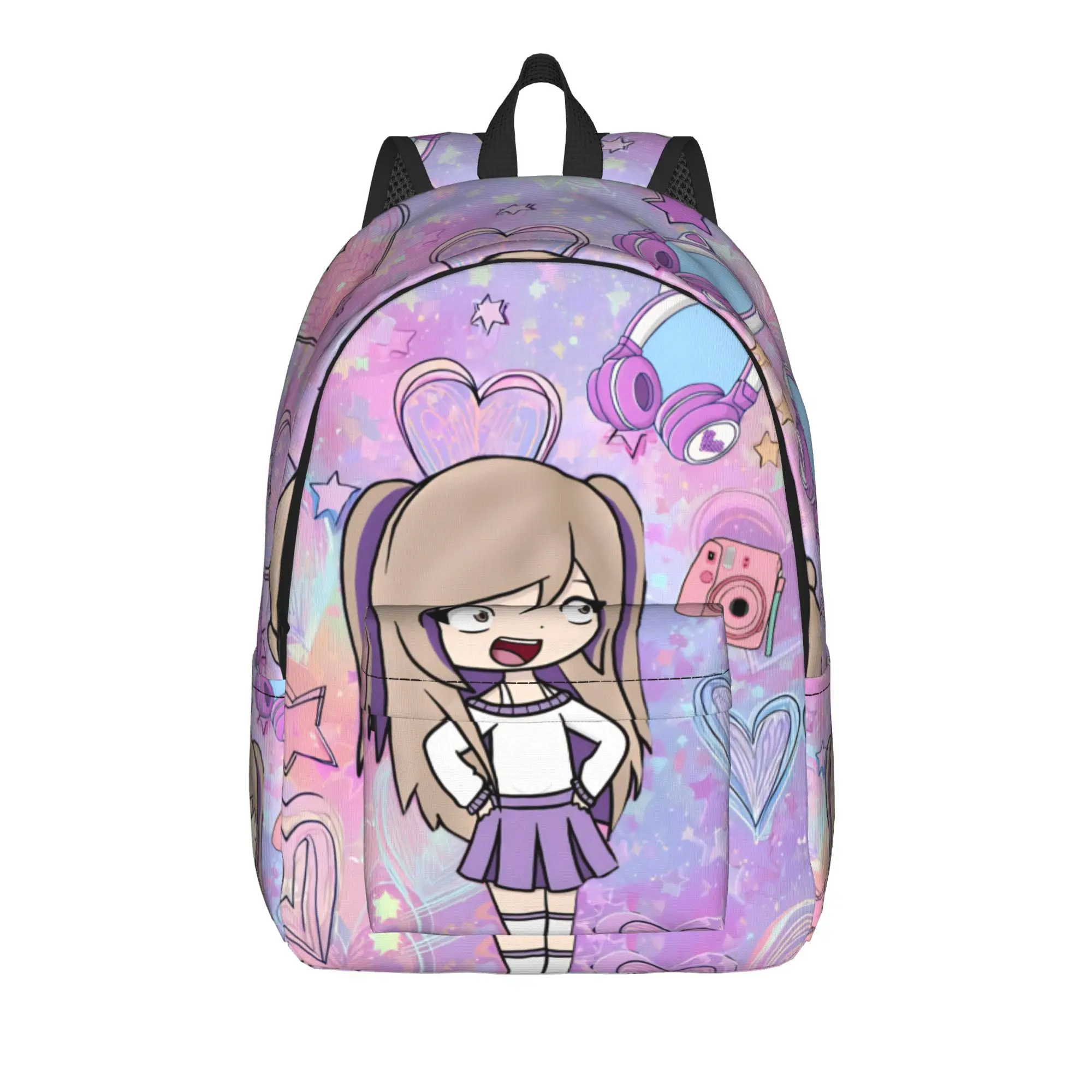 Dense Real Mix Collage Lyna Vallejos  Classical Backpack Lightweight Student Work  Daypack Laptop Computer Shoulder Bag