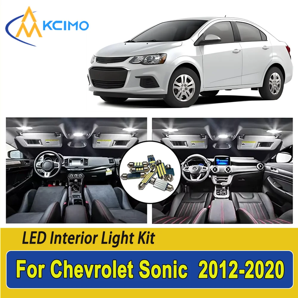 

New Light Bulb For Chevrolet Sonic (2012-2020) Premium Bright LED Interior Dome Map Trunk Light Kit Car Led Lamps Canbus Car LED