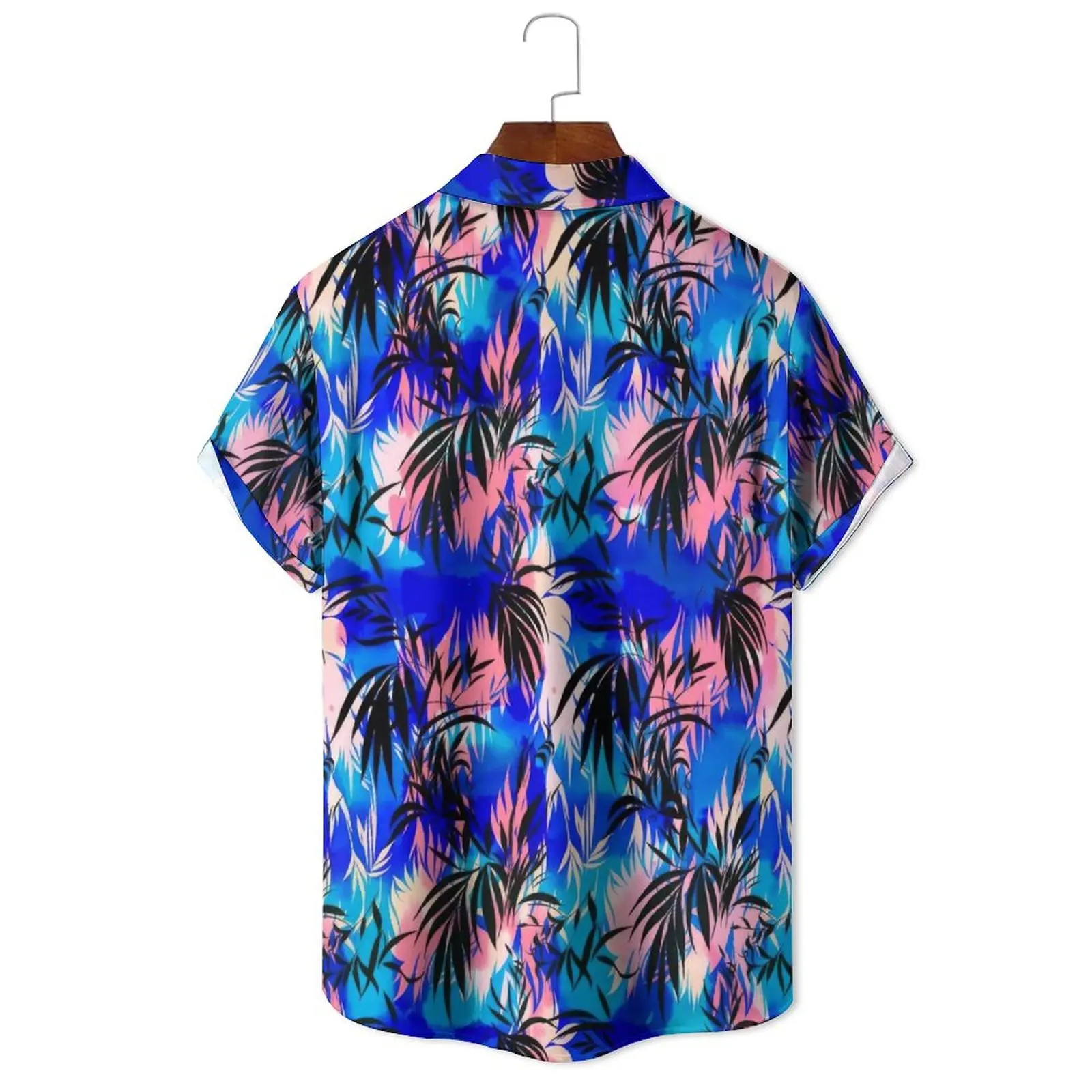 Summer Fashion Men's/Women's Dopamine Loose Oil Painting Style Print Eye-Catching Retro Casual Lapel Short-Sleeved Shirt