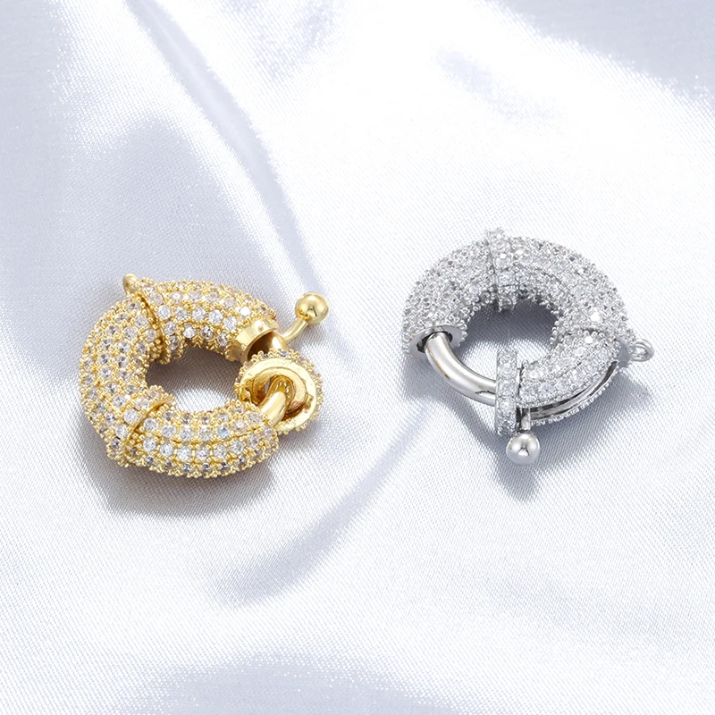 ZHUKOU Luxury Jewellery Accessories Buckle Set with CZ Stones Ladies Jewellery Handmade Jewelry Accessories:VK297-VK298