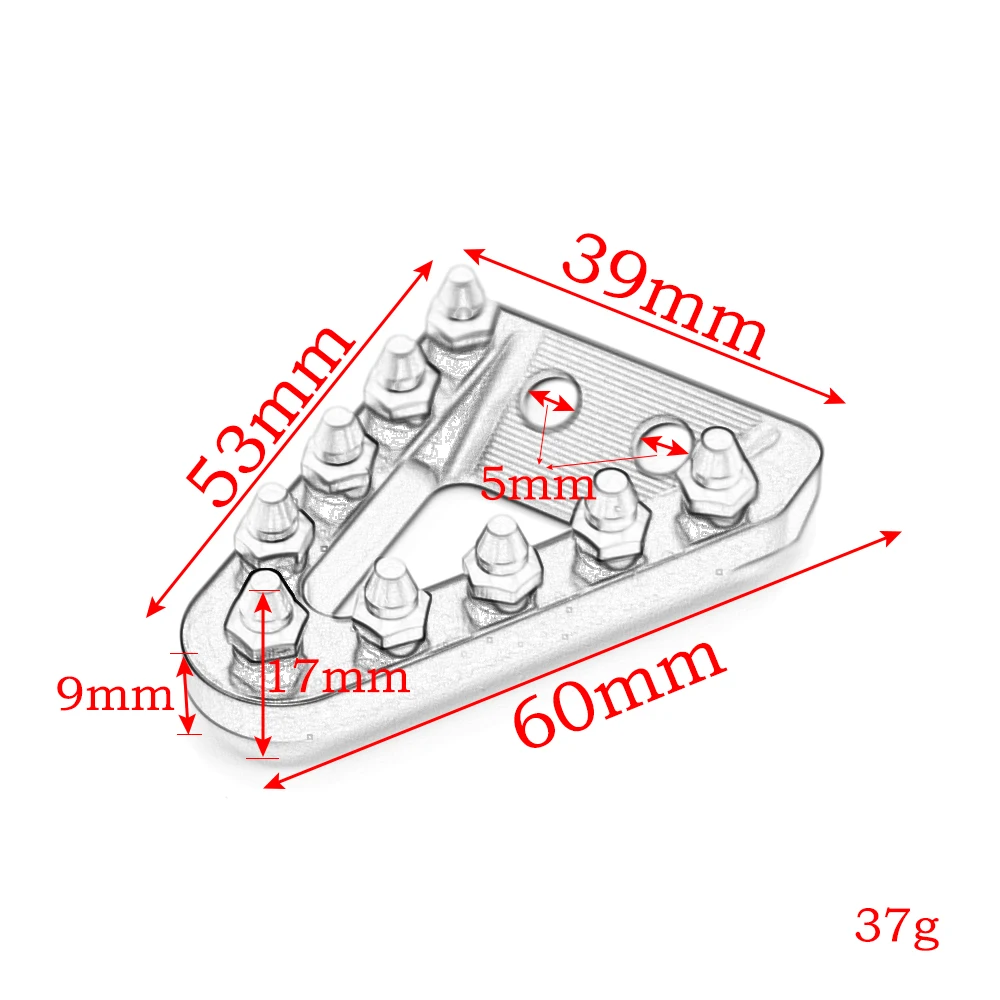 Foot Brake Lever Step Plate Pedal Toe For KTM Husqvarna 125 150 250 300 450 500 501 2017+, GASGAS EC MC 2021+ Ref.OE 79413051000