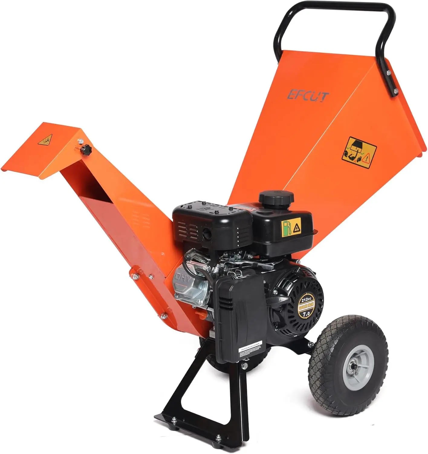 Wood Chipper Shredder Mulcher 7 Gas Powered Heavy Duty Compact Design 3