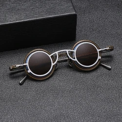 2 In 1 Pure Titanium Magnet Clip Vintage Eyeglasses Frame Men Polarized Sunglasses Brand Design Customized Prescription Eyewear