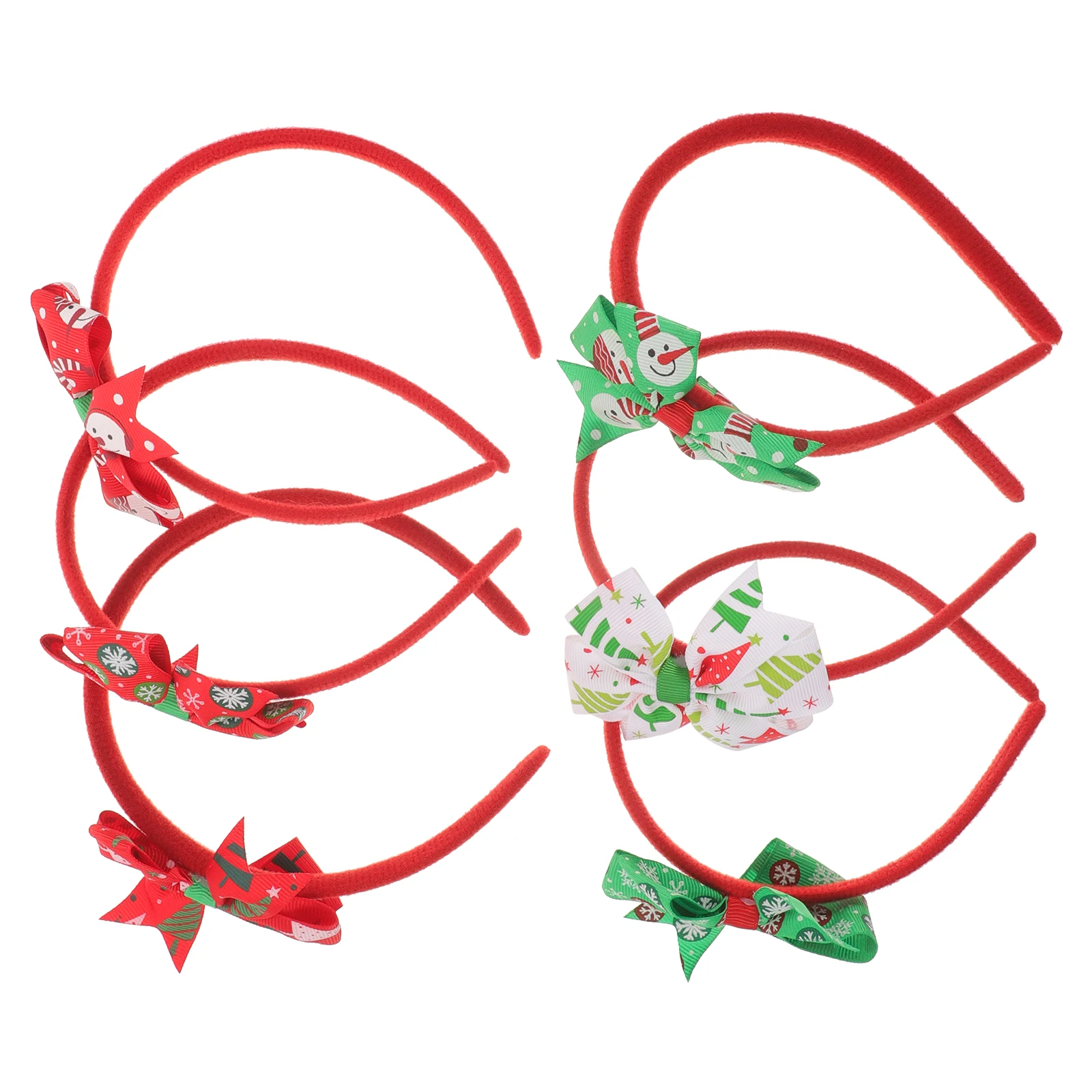 

6pcs 'S Bow Headbands Xmas Hair Ornaments Hair Decor Festive Lightweight Adorable Party Cosplay Carnivals