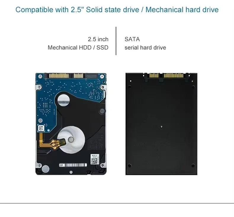 2.5-Inch Hard Drive Enclosure SATA to USB 3.0 Hard Drive Enclosure HDD SSD Enclosure Suitable for desktop and Laptop Computers - view 5