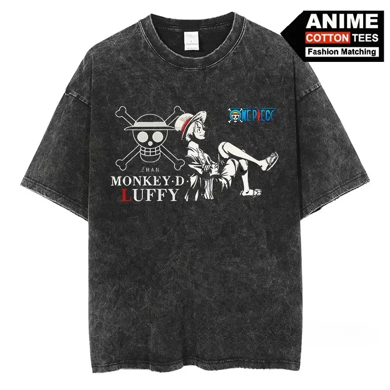 GEAR 5 NIKA Luffy T Shirt Anime ONE PIECE Graphic T-shirt Unisex Streetwear Cotton Vintage Oversized Casual Short Sleeve Tees