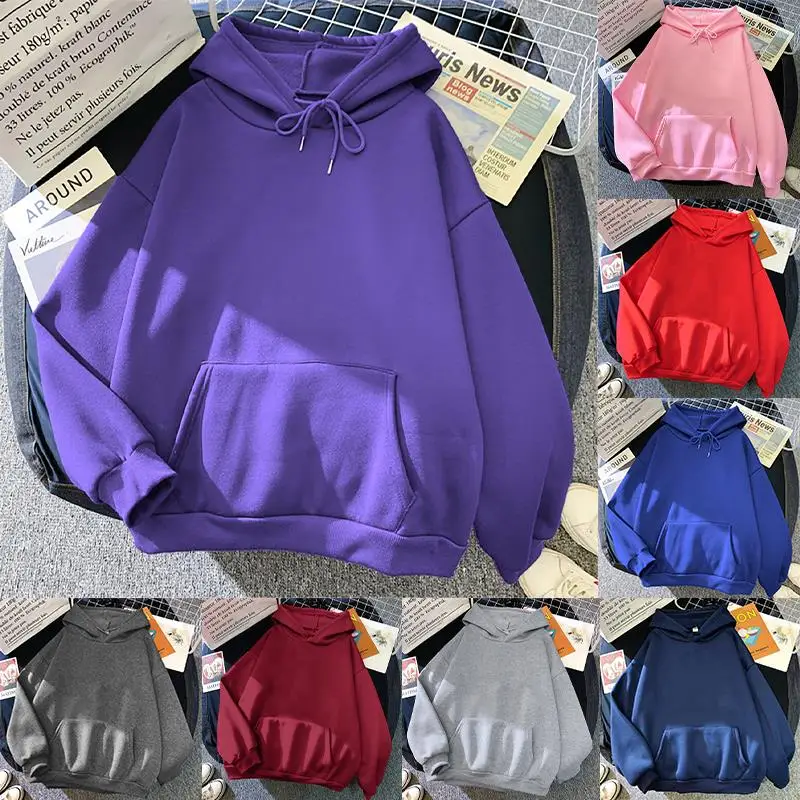 Clearance Clearance Sale Solid Hoodies Womens Winter Fleece Warm Pocket Hooded Cheap Loose Sweatshirts Korean Casual Jogging Streetwear - Aliexpress Deal