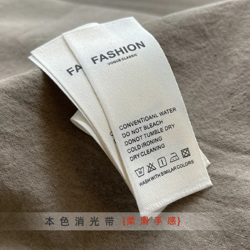 100pcs Spot universal washing mark clothing trademark Ribbon cotton component label can be customized.