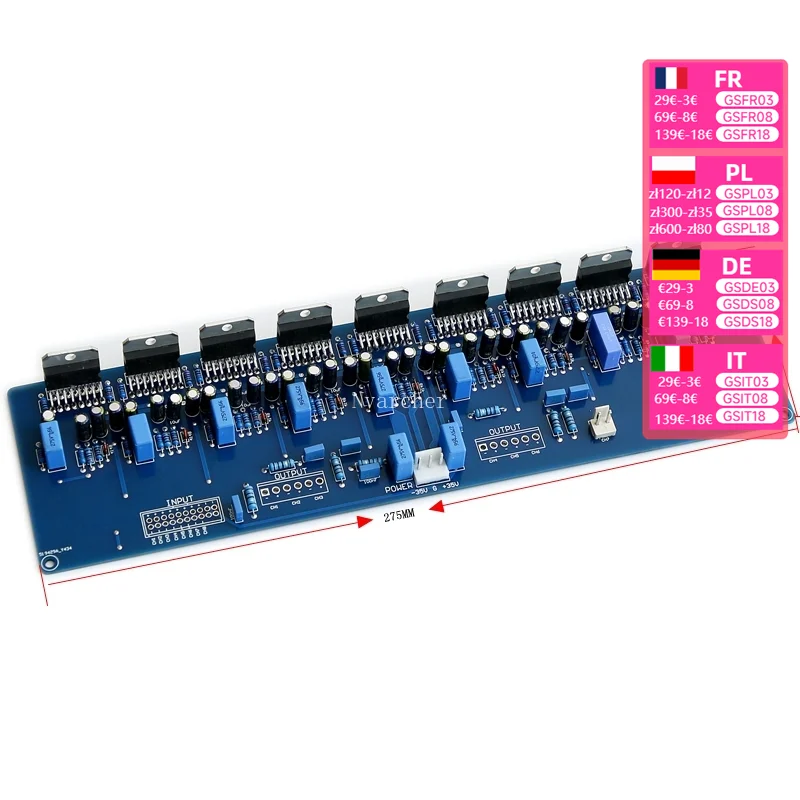 Nvarcher TDA7294 7,1 Плата усилителя мощности стерео канала 160 Вт + 80 Вт * 7 аудио усилитель