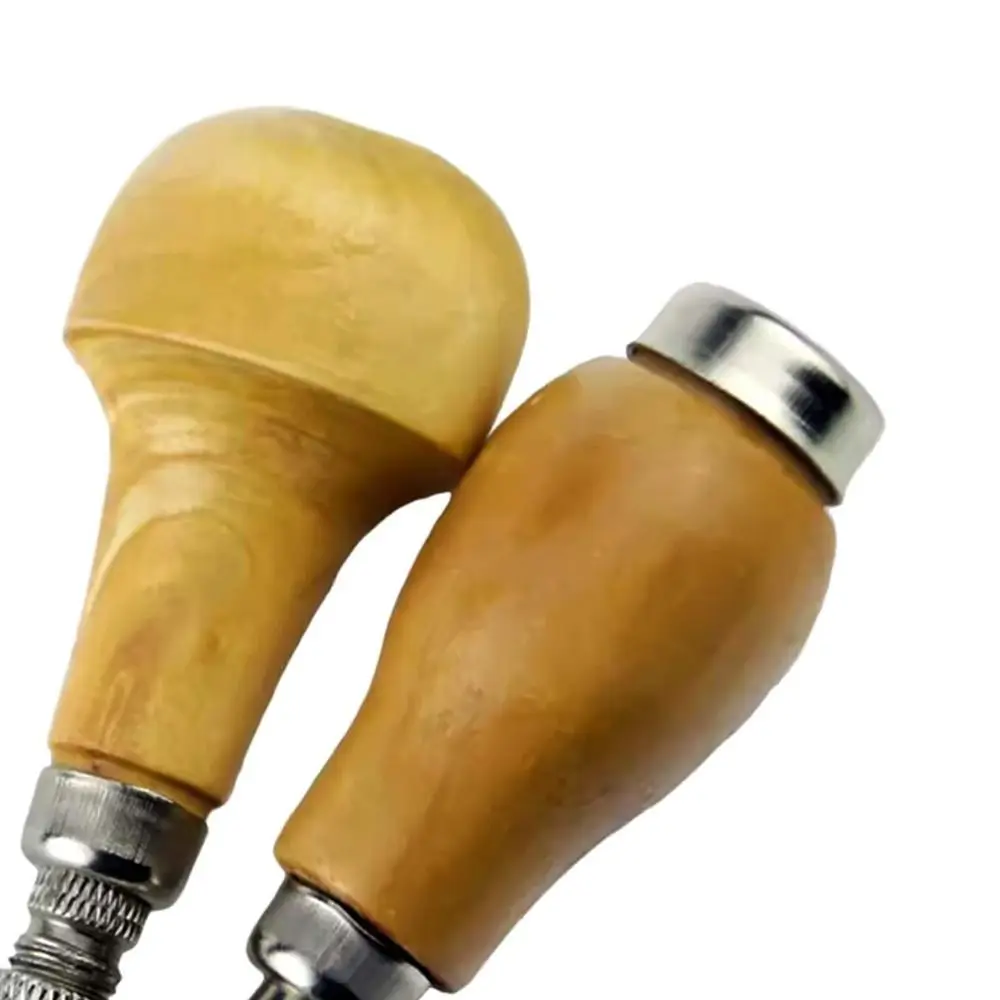 Wooden Comfort Shape Handle Pin Vises Gourd Lock Extra Collet Hand Drill Pin Vise Durable Twisting Wire Wrapping