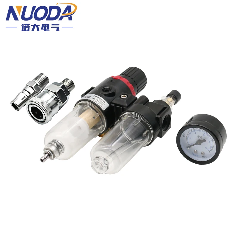 AFC2000 G1/4 Air Compressor Oil Water Separator Air Filter Used To Reduce Pressure Valve Regulator AFR2000 + AL2000