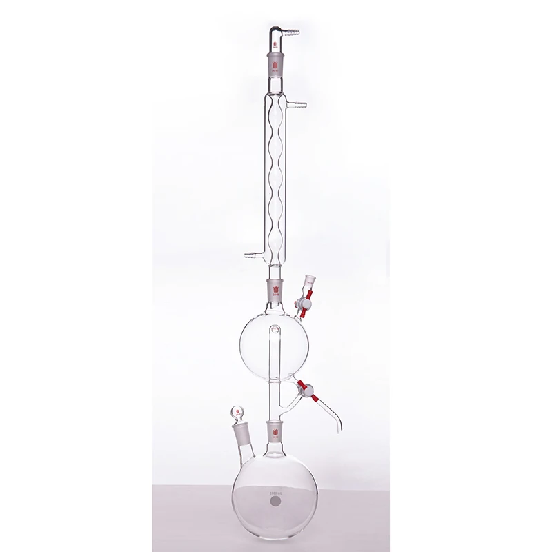 SYNTHWARE A complete set of solvent drying device, Condenser+Distillation head+Two necked flask, Borosilicate glass, ZH12