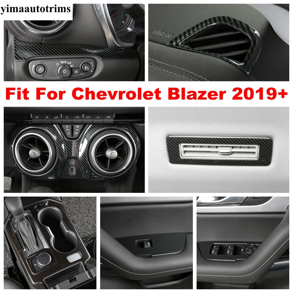 

Air AC Outlet Vent Armrest Window Lift Button Panel Cover Kit Trim Stainless Steel Accessories For Chevrolet Blazer 2019 - 2023