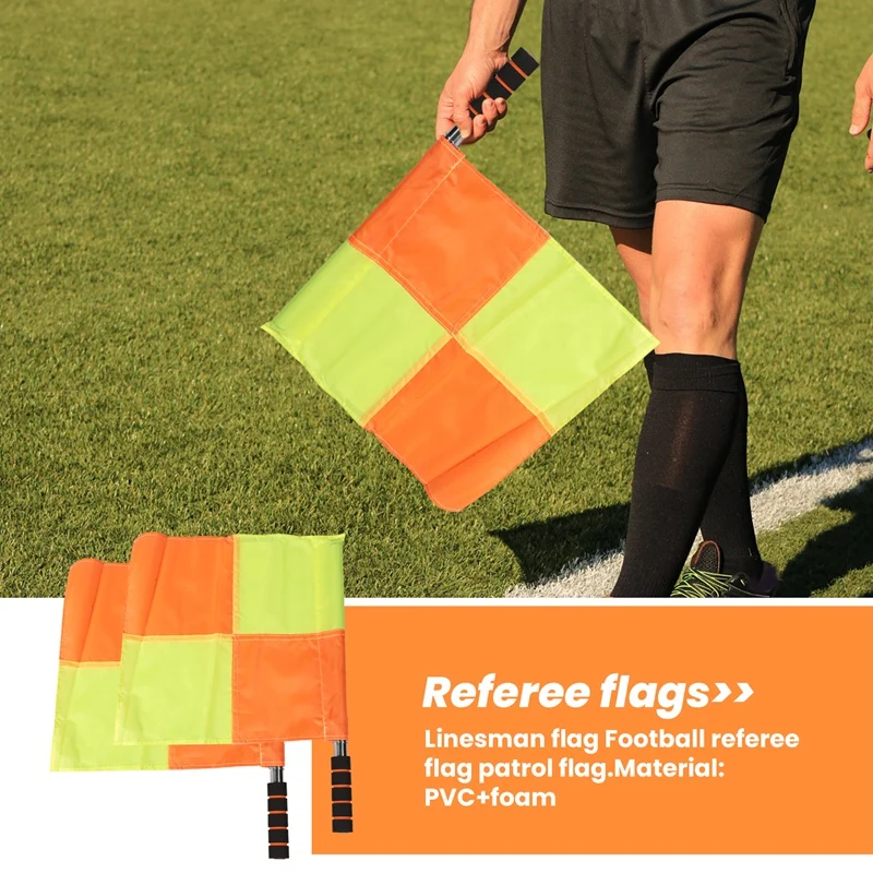 Soccer Referee Kit Football Checkered Soccer Flags Wallet Notebook With Red Yellow Card And Whistle