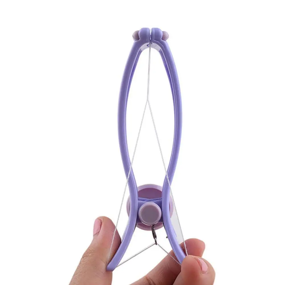 Manual Facial Hair Remover Purple Color DIY Threading Epilator Face Defeatherer Hair Removal Makeup Beauty Tool For Women U6F1