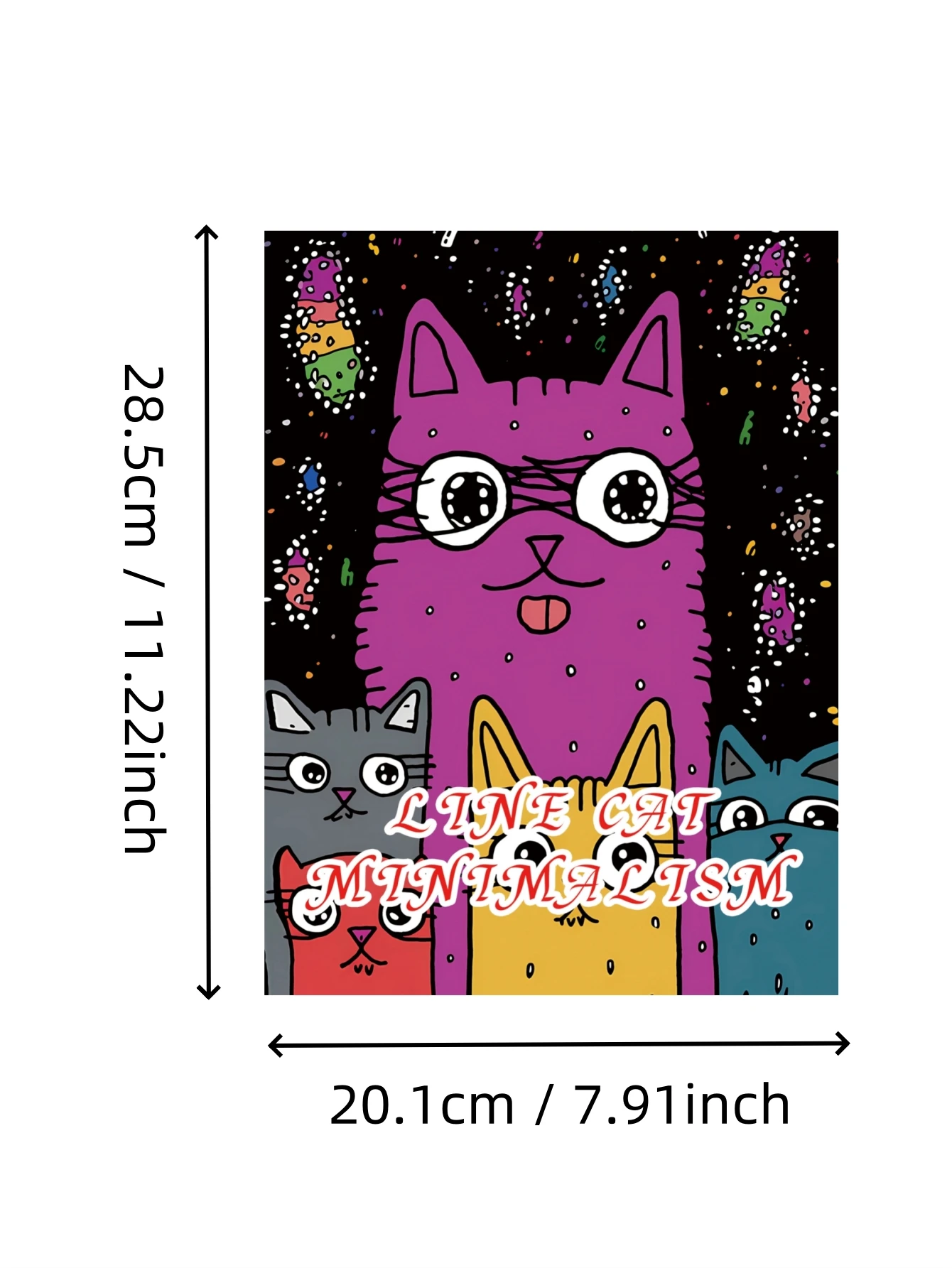 1Pc Line Cat Art Coloring Book Original Upgraded Paper Thickened 22 Pages Coloring Books Gift For Holiday Birthday image 3