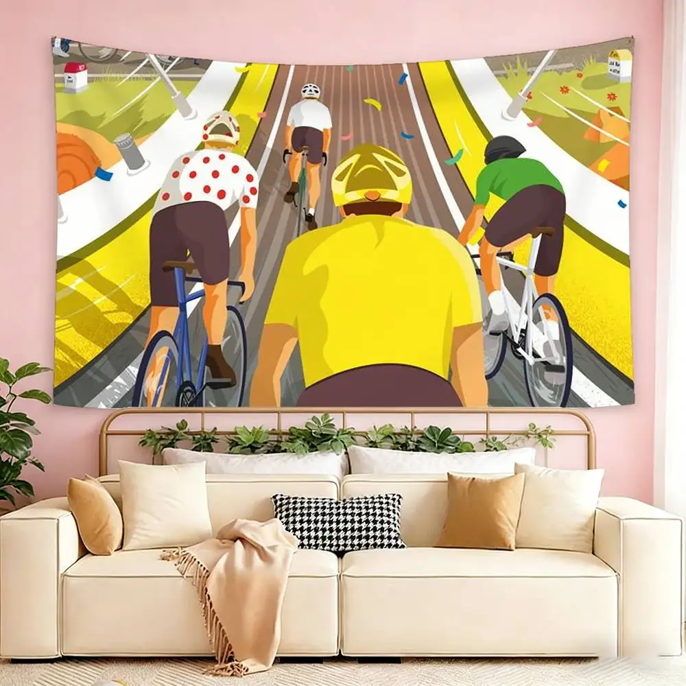 Tour De France Bike Bicycle Flags Suitable For Party Club Outdoor Interior Wall Decoration Banner