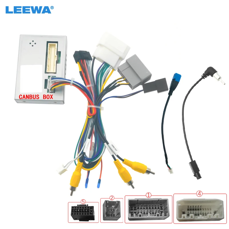 

LEEWA Car 16PIN Stereo Power Wiring Harness Cable Canbus For Dodge Journey(13-16) For Fait Freemont(12-14)/For Chrysler 300C