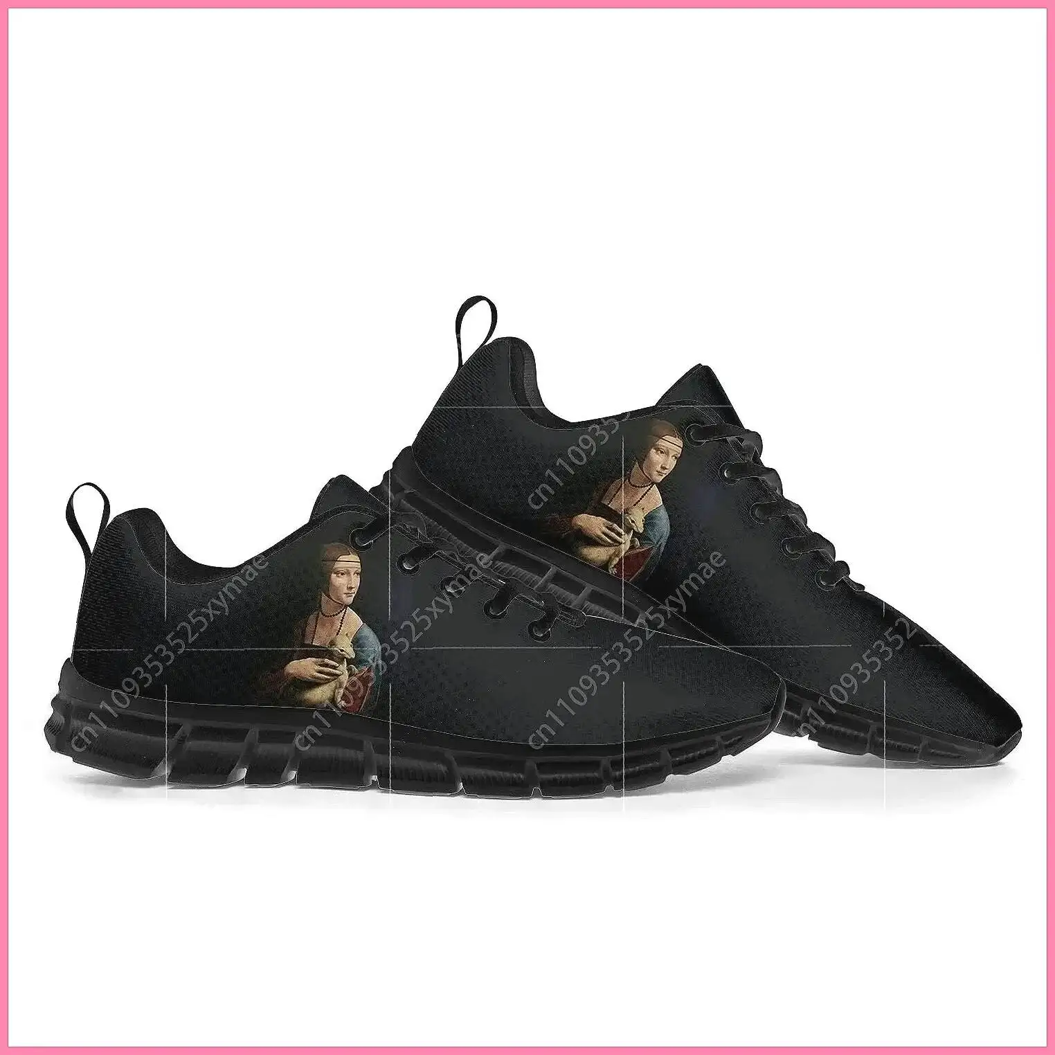 Customizable Couple Sneakers | High-Quality Unisex Sports Shoes Inspired by Lady with an Ermine