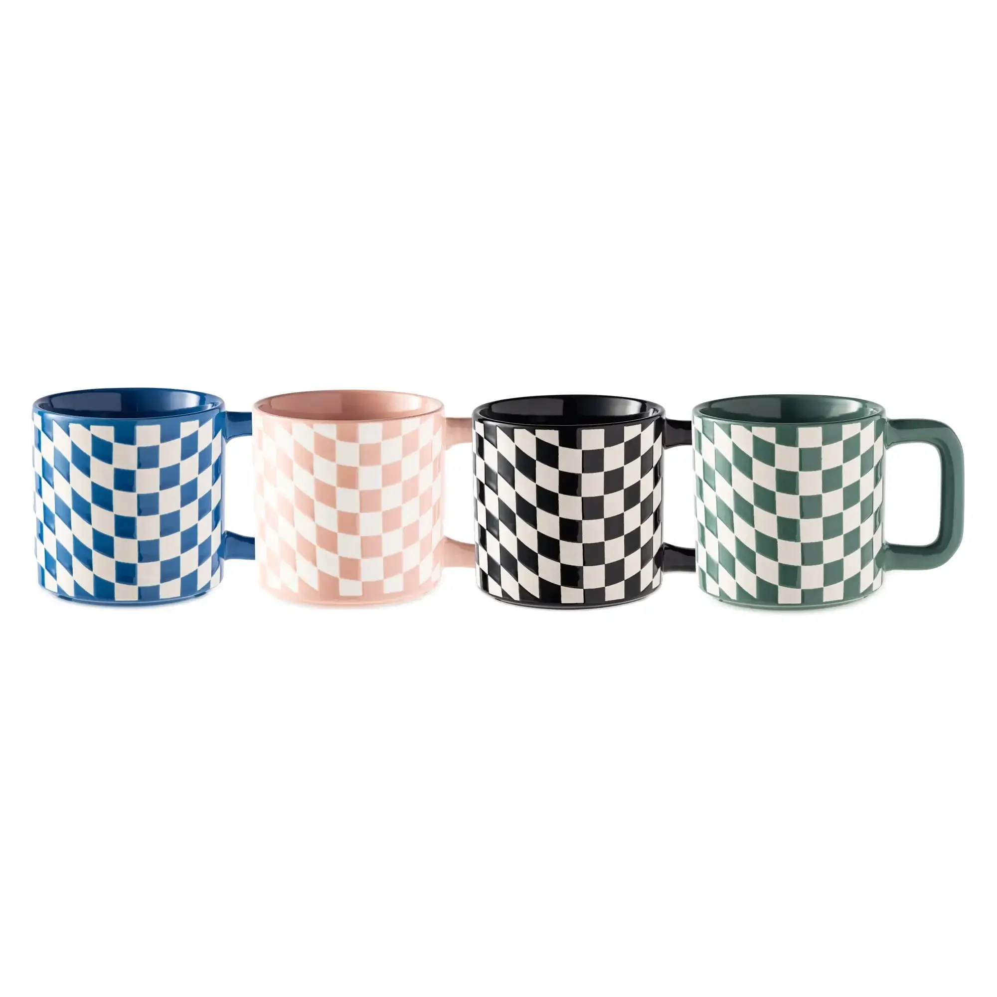 

4-Pack Checkered 16oz Coffee Mug