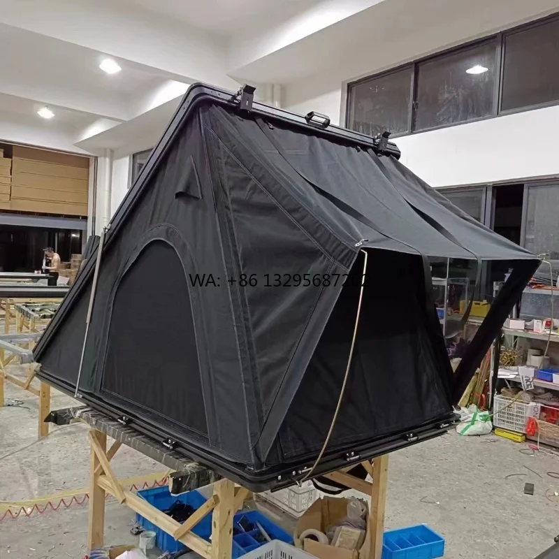 

Outdoor Camping Waterproof Folding Rooftop Tent Triangle Clamshell Roof Top Tent Hard Shell Aluminum