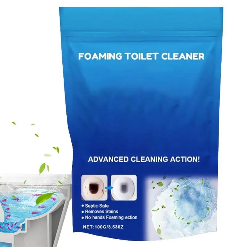 Toilet Bowl Cleaners 100g Effective Foaming Refreshing Powder Long Lasting Smell Eliminator Stain Removal Powder For Tough