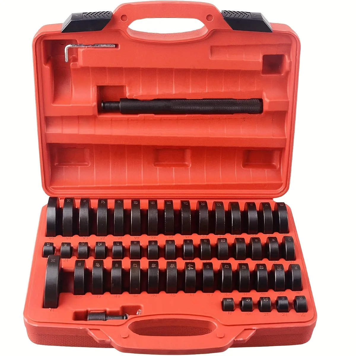 

Набор инструментов для установки втулок 52-в-1, инструмент для установки и снятия подшипников ступиц, осей, колес, уплотнений, съемник втулок, пресс для подшипников