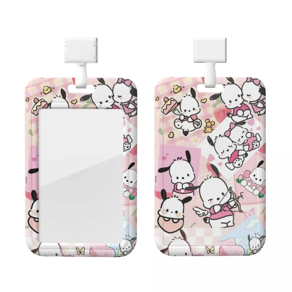 

Custom Anime Pochacco ID Badge Holders For Office Card Holder Unisex Neck Lanyard Credit Card Holders Neck Strap
