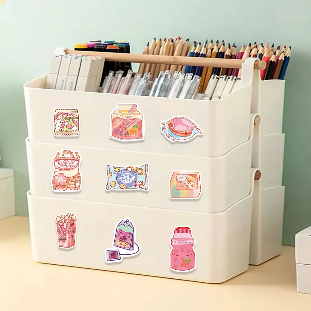 50PCS Ins 스타일 크리 에이 티브 스낵 스티커, 휴대 전화, 컵, 편지지 상자, 스크랩북에 대 한 DIY 장식 방수 스티커