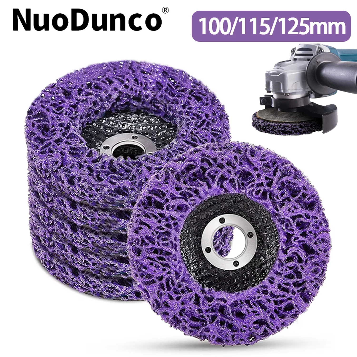 1/3/5pcs 100/115/125mm Coral Disc Poly Strip Disc Grinder Disc Abrasive Wheel Paint Rust Removal Clean For Angle Grinder