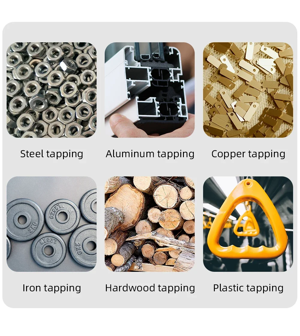 Low speed Straight Pneumatic Tapping Machine Air Tapping Drill Screw Tapping Tools Set For M3~M12 Screw Tap Drill Bits