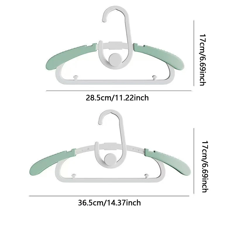 6/12/24Pcs Rainbow-Colored Children's Retractable and Stackable Clothes Hangers, Made of Thickened New Material, Durable and Suitable for Babies Aged 0-18 Years