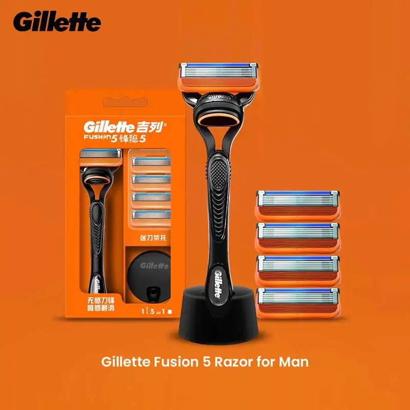 

Gillette Fusion Razor Manual Safety Shaver Set for Men's Face Hair Removal Smooth Shaving Machine