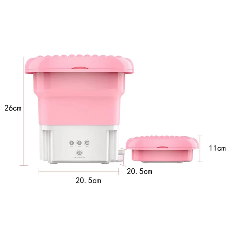 غسالة جيدة محمولة، غسالة صغيرة لتنظيف الضوء الأزرق، نصف جوارب أوتوماتيكية للسفر في الشقة