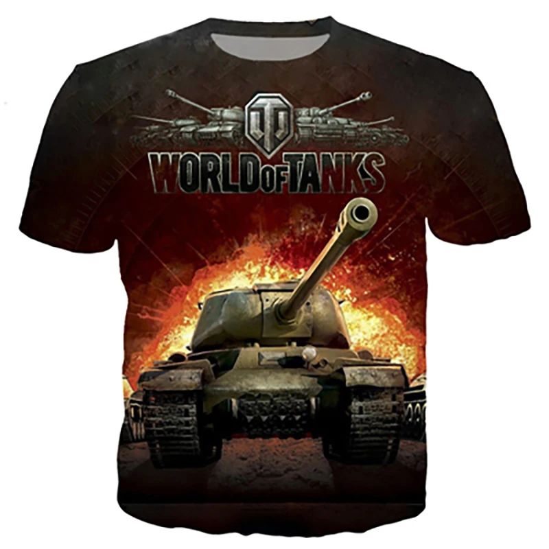 Popularna gra World Of Tanks Koszulki z nadrukiem 3D Mężczyźni Kobiety Moda codzienna Streetwear Oversized T Shirt Kids Tees Tops Odzież męska