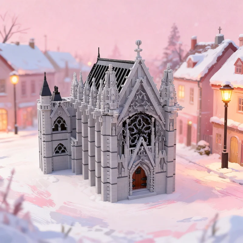 

9373pcs MOC Chapelle De Vincennes Castle Model Building Blocks Creative Display Gift Collectible Decor Kids Premium Adult Desk