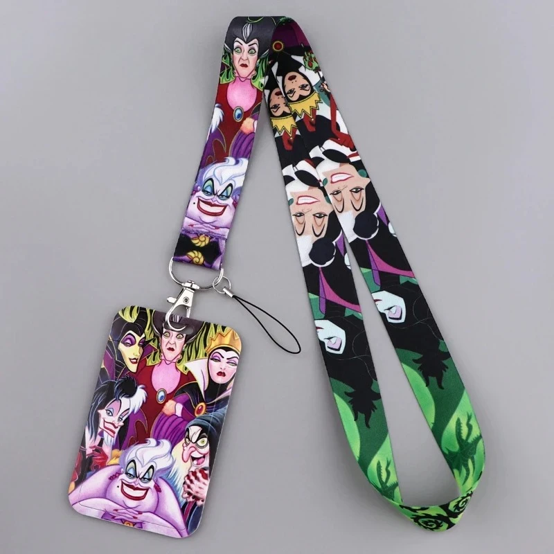 

Держатель для карт с персонажами мультфильмов: Злая Королева, шнурок на шею, брелок для ключей, ID-карты, проездных, кредитных карт, пропусков, веревка-шнурок, лариат, брелоки-шнурки