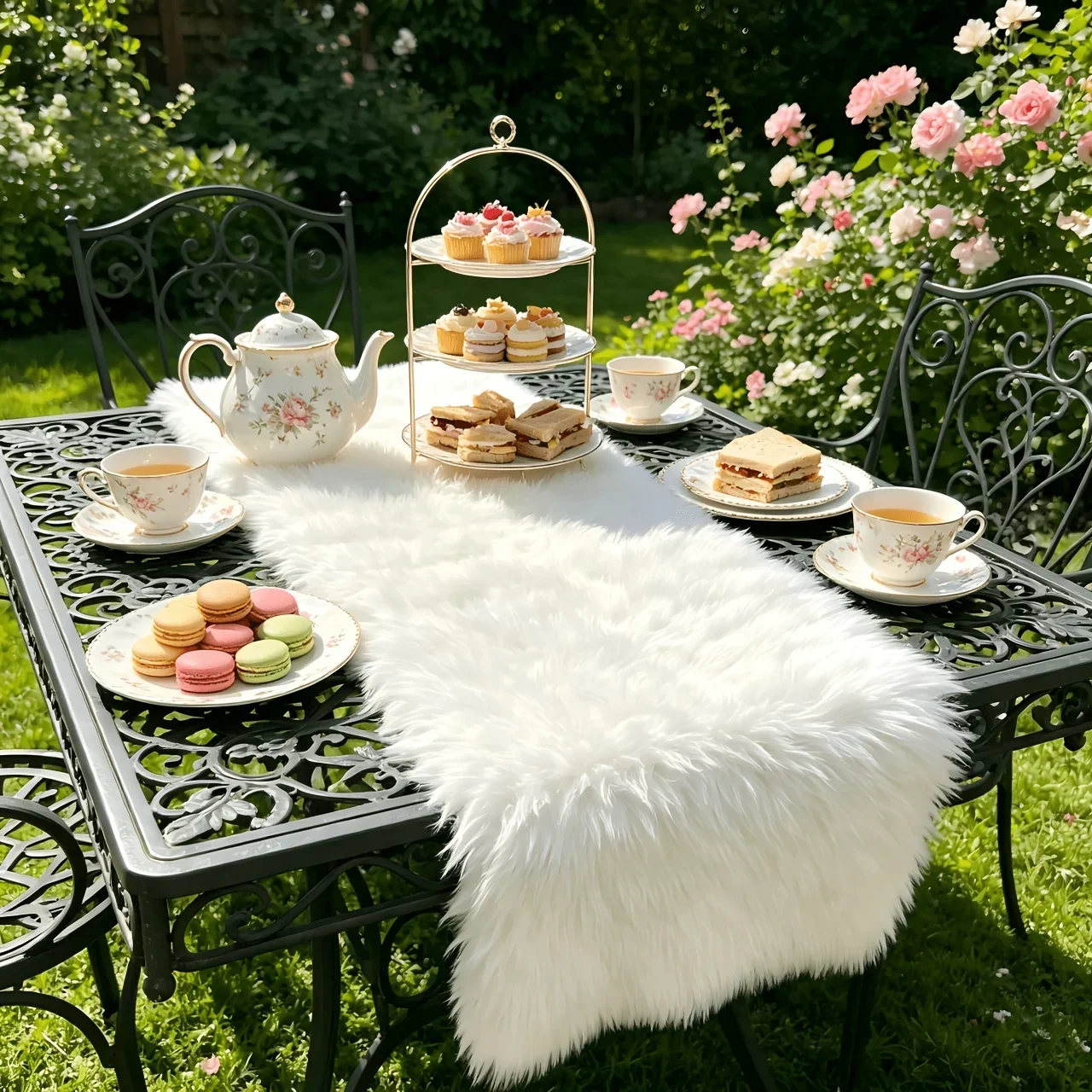 Elegant Plush Table Flag Is Not Prone To Shedding. It Is Suitable for Wedding Banquet Table Decoration and Festival Decor