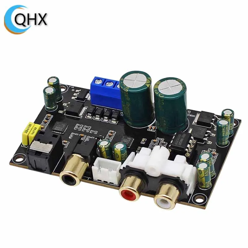 Papan Decoding Audio DAC Input Serat Koaksial Hi-fi HIFI Modul Papan Panggung Depan Amplifier Speaker Audio DIY