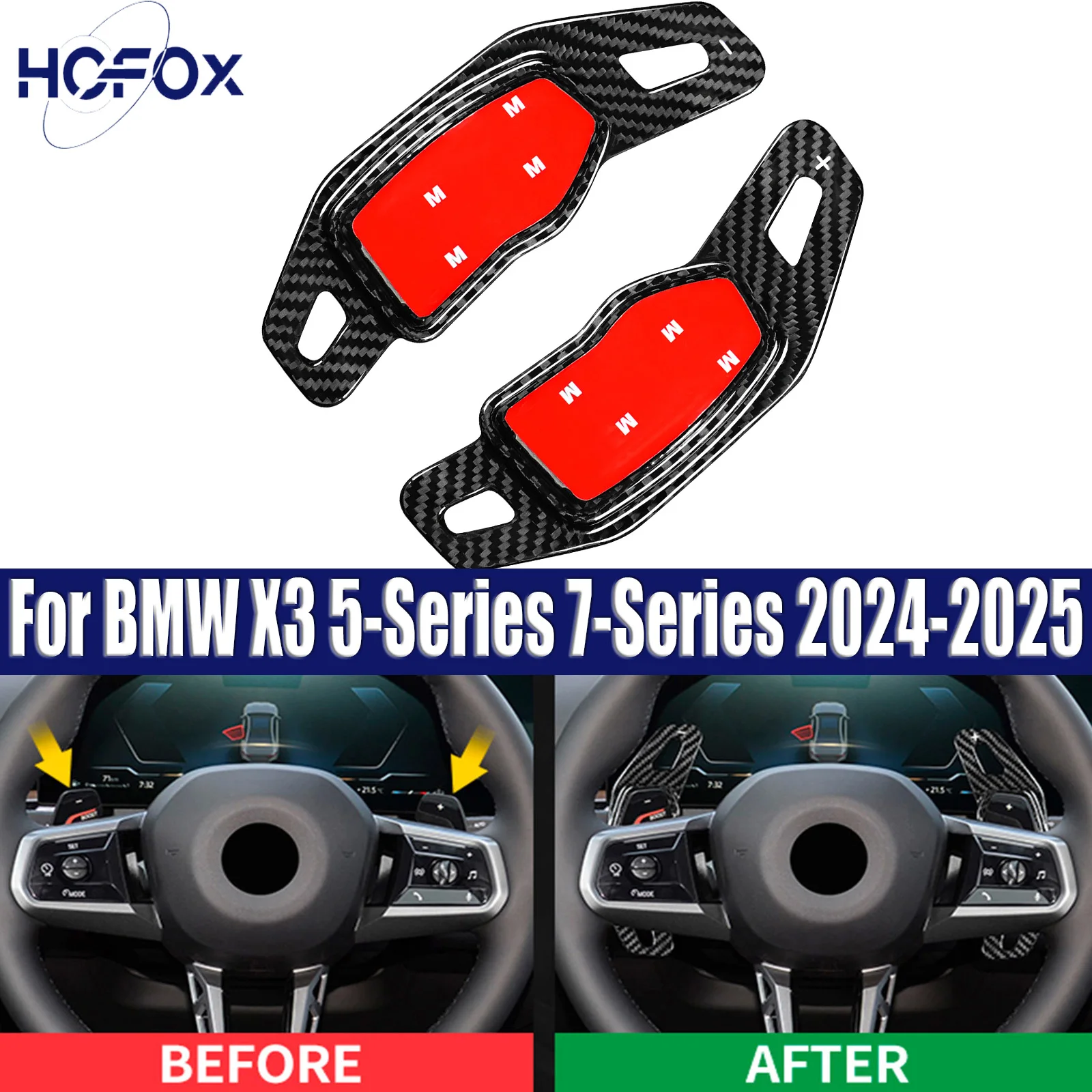 

For BMW X3 5-Series 7-Series 2024-2025 Interior Steering Whel Shift Paddle Extension