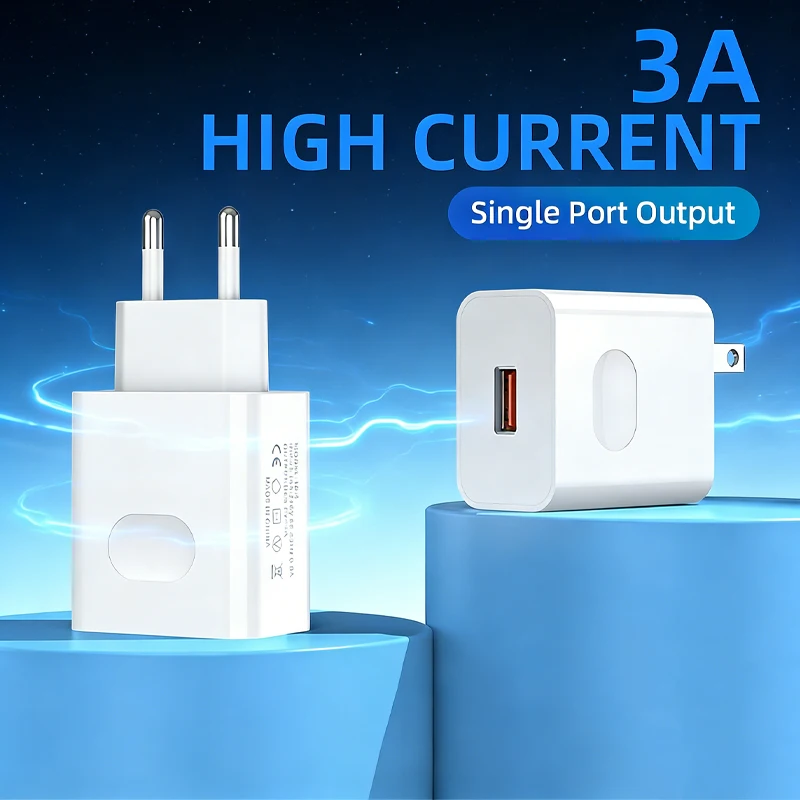 Universal USB Charger Fast Charging 3A High Speed Quick Charger EU/US Plug Wall Charger Travel Power Adapter For Huawei Xiaomi