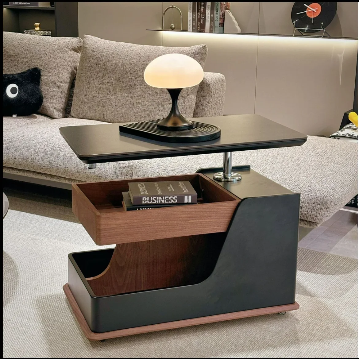 *Modern Luxury Adjustable Height Coffee Table Stylish Look-Movable Design Built-in Storage Eco-Friendly Living Room Furniture