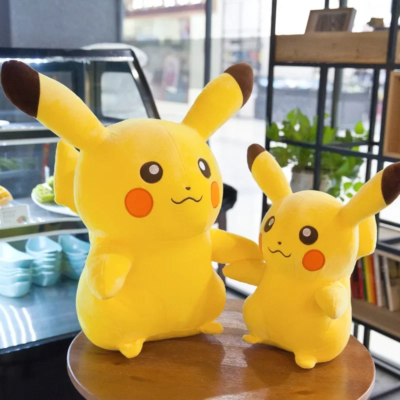 Pokemon Kawaii Pikachu Stuffed Toys Cartoon & Cute Plush Dolls Throw Pillow Birthday Gift for Kids Friends Boys Home Decoration