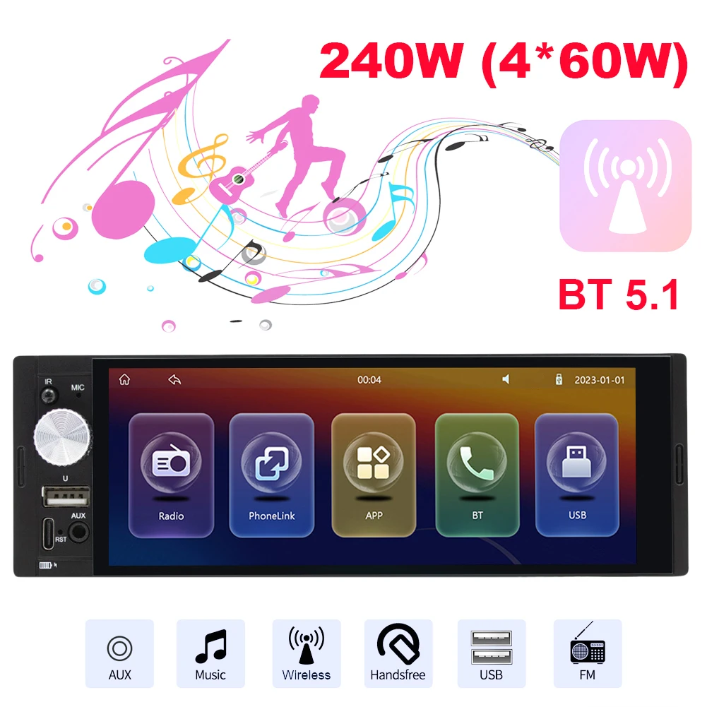 6.36 Inch Car MP5 P… - image