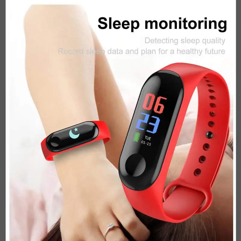 Women\'s Watch Men\'s Clock Heart Rate Blood Pressure Monitoring Tracker Fitness Wristband Bluetooth Connection Kids Smartwatch