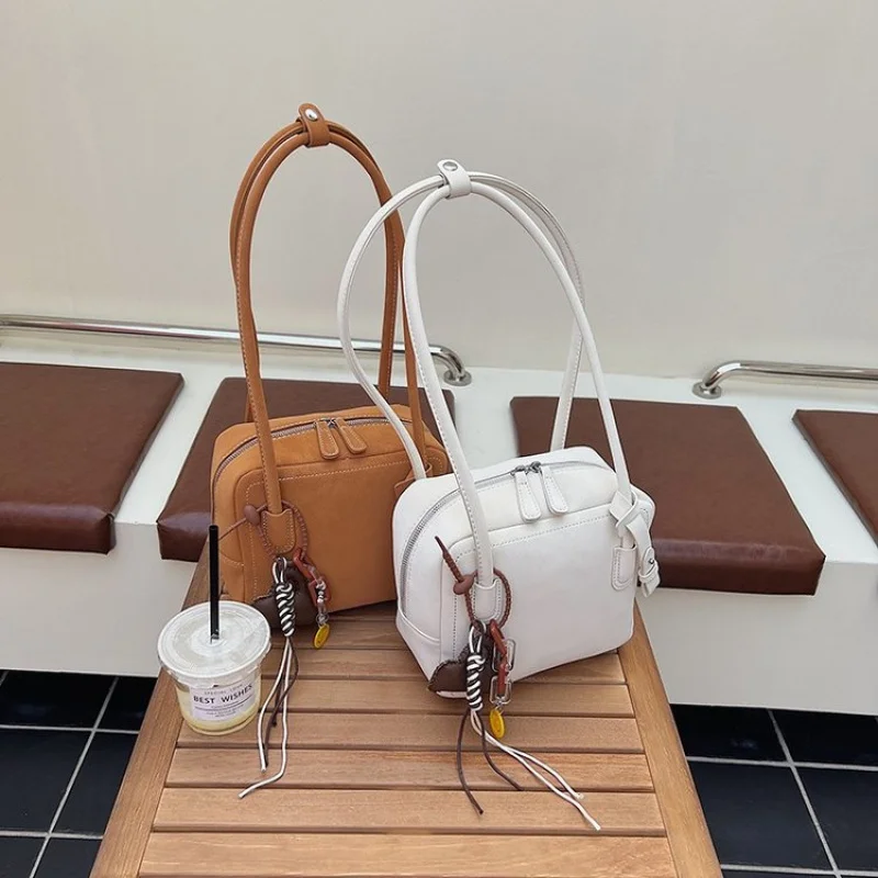 Tas Tote Wanita Kulit Klasik Populer Merek Mewah Desainer Terkenal Elegan Selempang Chic Tas Komuter